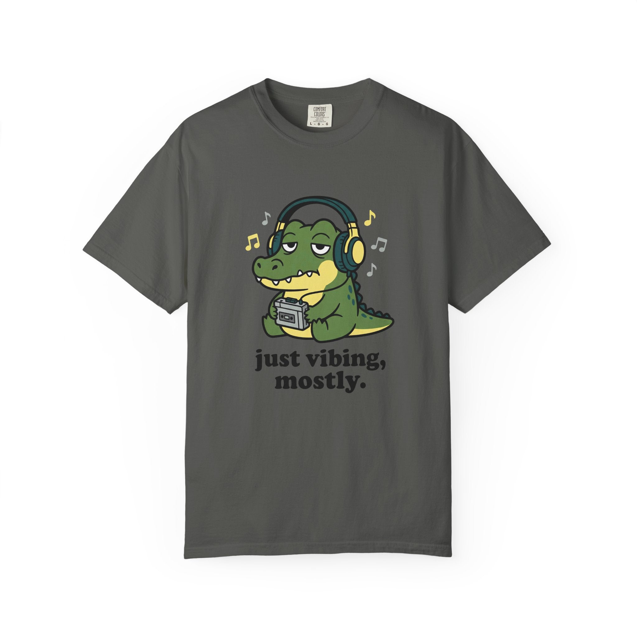 Just Vibing, Mostly Crocodile T-Shirt - 100% Cotton