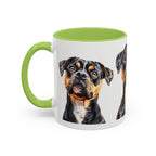 Staffy Dog Portrait Accent Coffee Mug (11/15oz) - Staffordshire Bull Terrier Portrait Mug