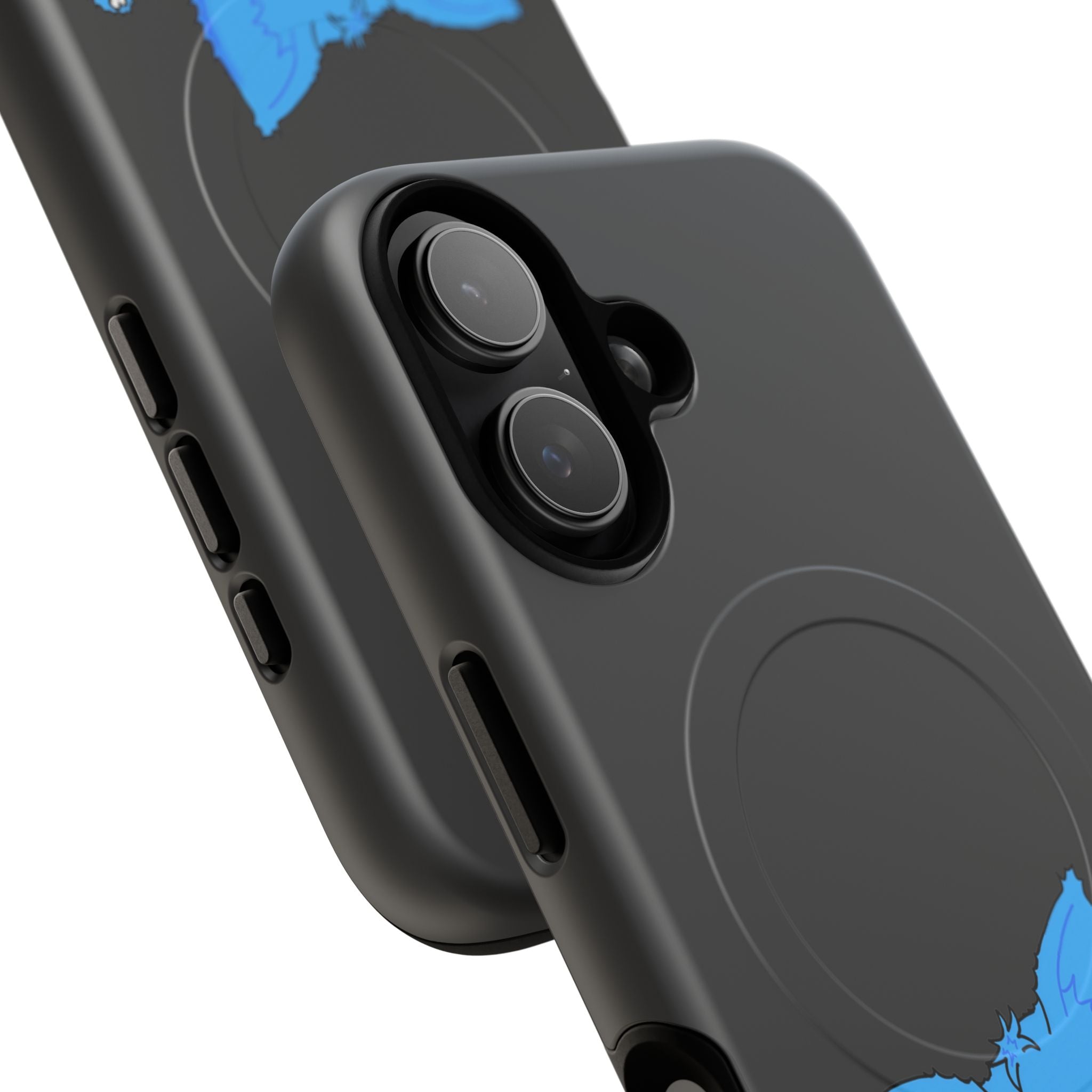 Blue Skeleton Cat Tough Magnetic Phone Case | Unique Design to Brain Frog