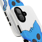 Blue Skeleton Cat Tough Magnetic Phone Case | Design by Jessica B