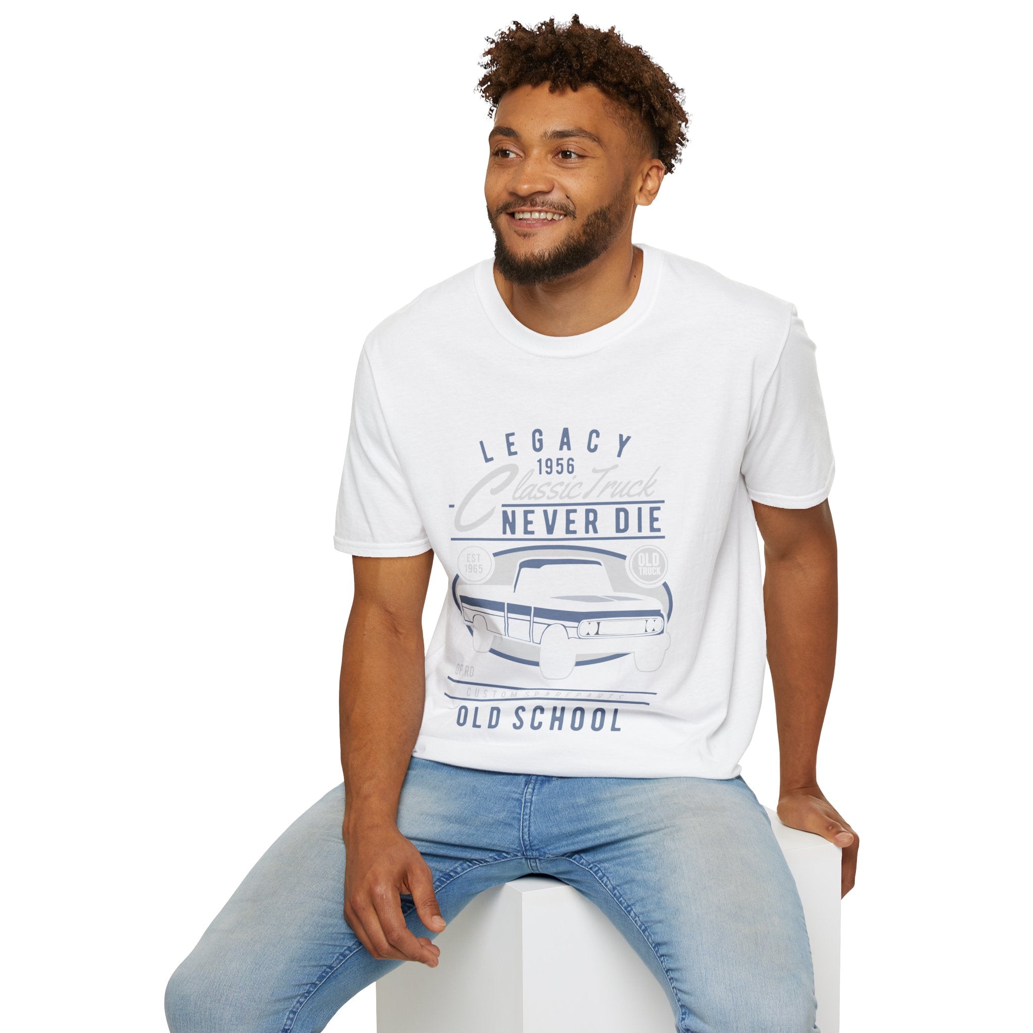 Old School Car T-Shirt - "Legacy Never Die" Vintage Auto Tee - 100% Cotton