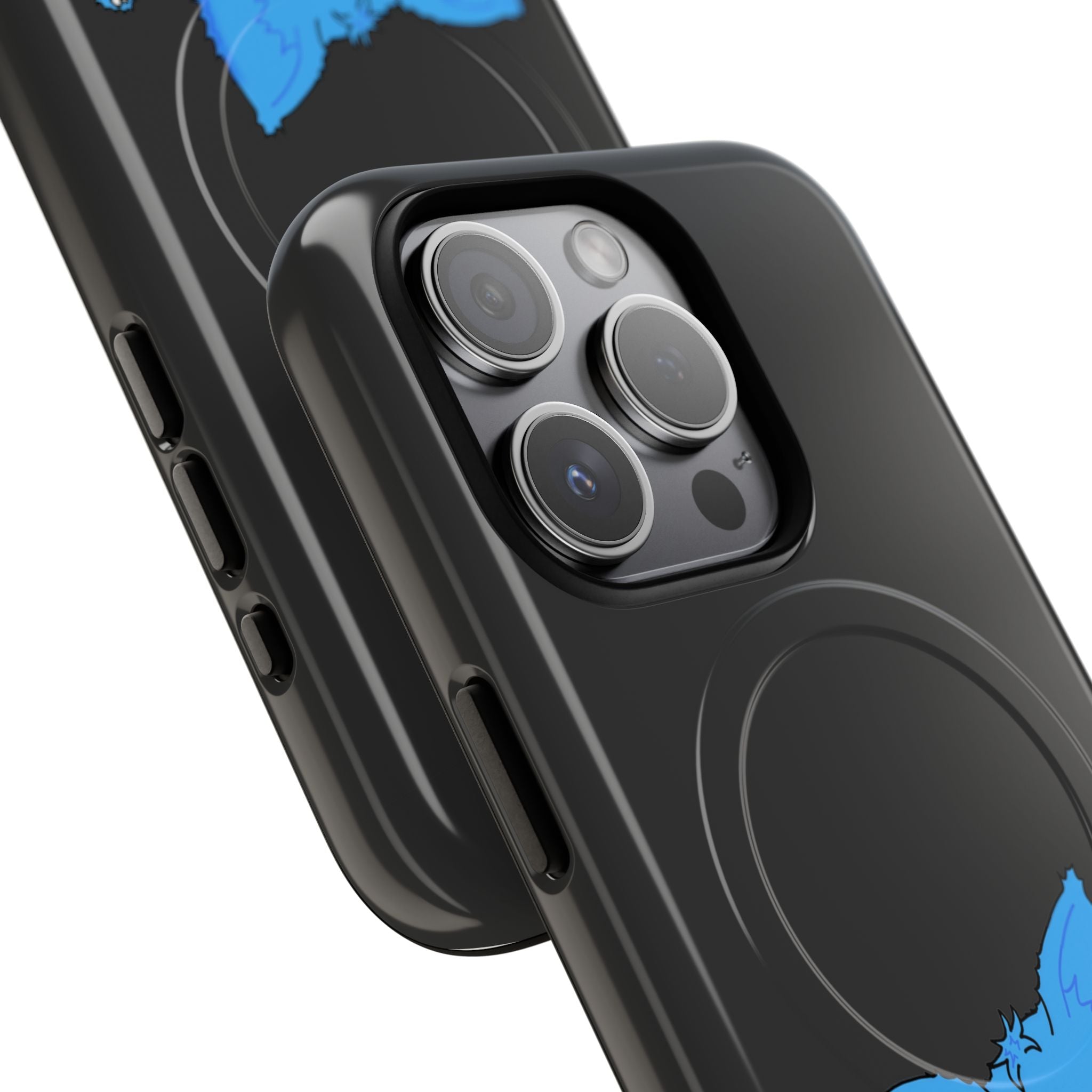 Blue Skeleton Cat Tough Magnetic Phone Case | Unique Design to Brain Frog