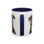 Staffy Dog Portrait Accent Coffee Mug (11/15oz) - Staffordshire Bull Terrier Portrait Mug