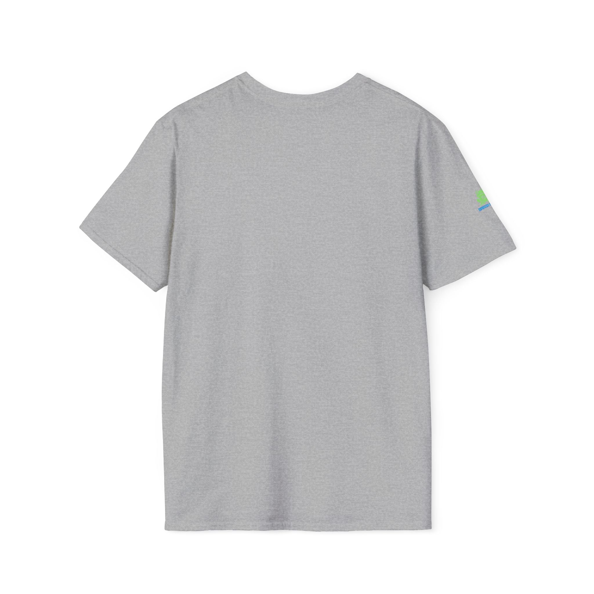 Brain Frog Design Signature T-Shirt - Small Green Brain Frog Logo Tee (Front Chest & Sleeve) - 100% Cotton