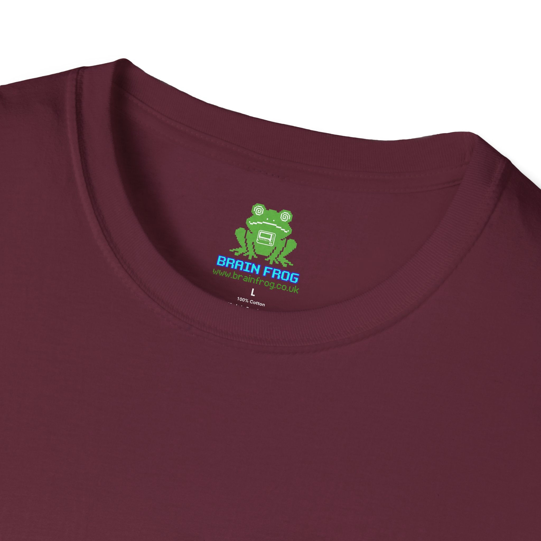 Woman's Plain Tee - Brain Frog Woman's Softstyle Plain T-Shirt - 100% Cotton / Cotton Blend - White / Black / Navy / Grey - 12 colours available