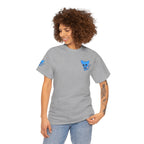 Blue Skeleton Cat Graphic Tee - Cute Creepy Kitty Shirt - 100% Cotton