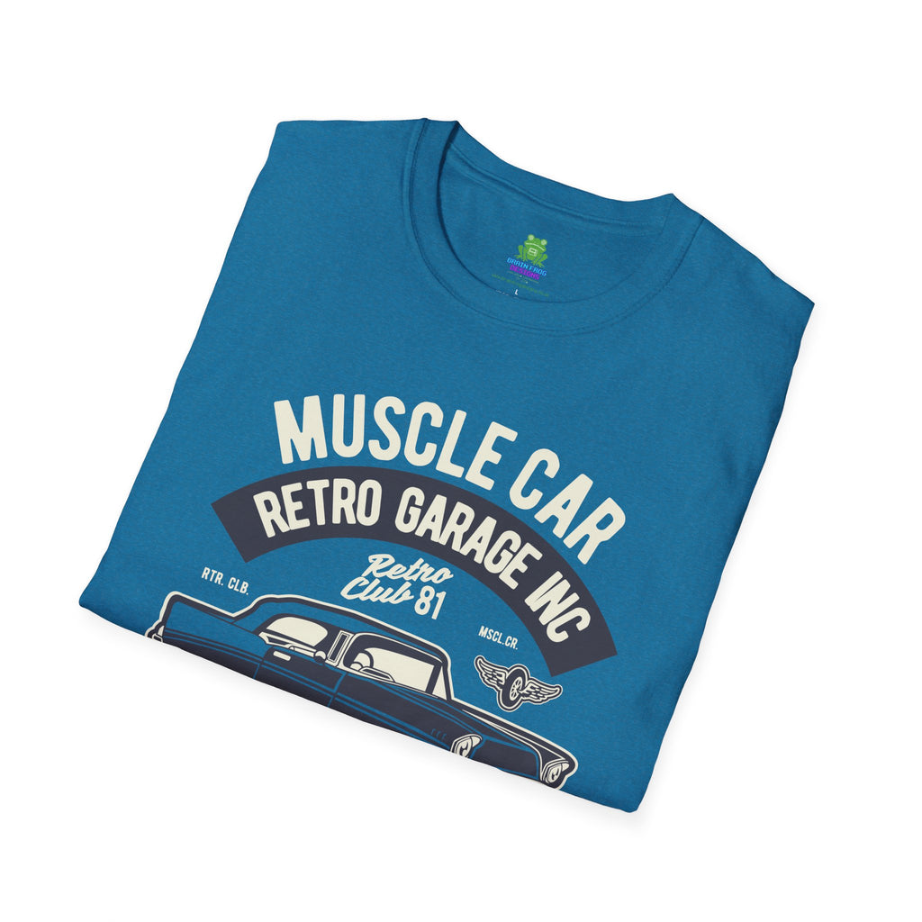 Retro Garage Muscle Car T-Shirt - Classic Speedway Vintage Auto Tee -100% Cotton