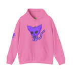 Purple Skeleton Cat Hoodie – Cute Spooky Graphic Sweatshirt