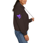 Purple Skeleton Cat Hoodie – Cute Spooky Graphic Sweatshirt - Unique Brand Design