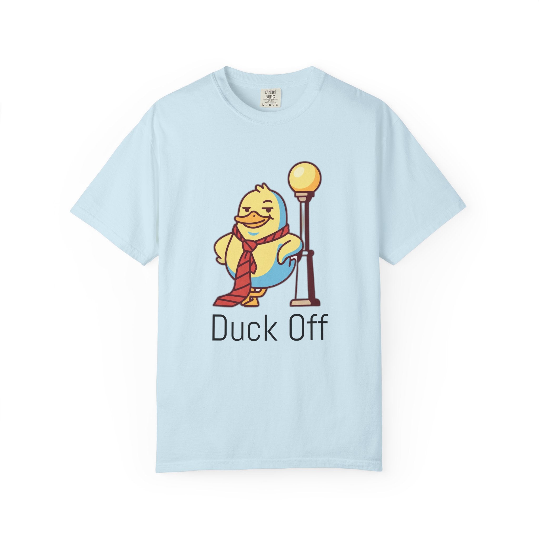 Duck Off T-Shirt — Kawaii Cheeky Duck in Red Tie - 100% Cotton