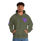 Purple Skeleton Cat Hoodie – Cute Spooky Graphic Sweatshirt - Unique Brand Design