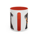Staffy Dog Portrait Accent Coffee Mug (11/15oz) - Staffordshire Bull Terrier Portrait Mug