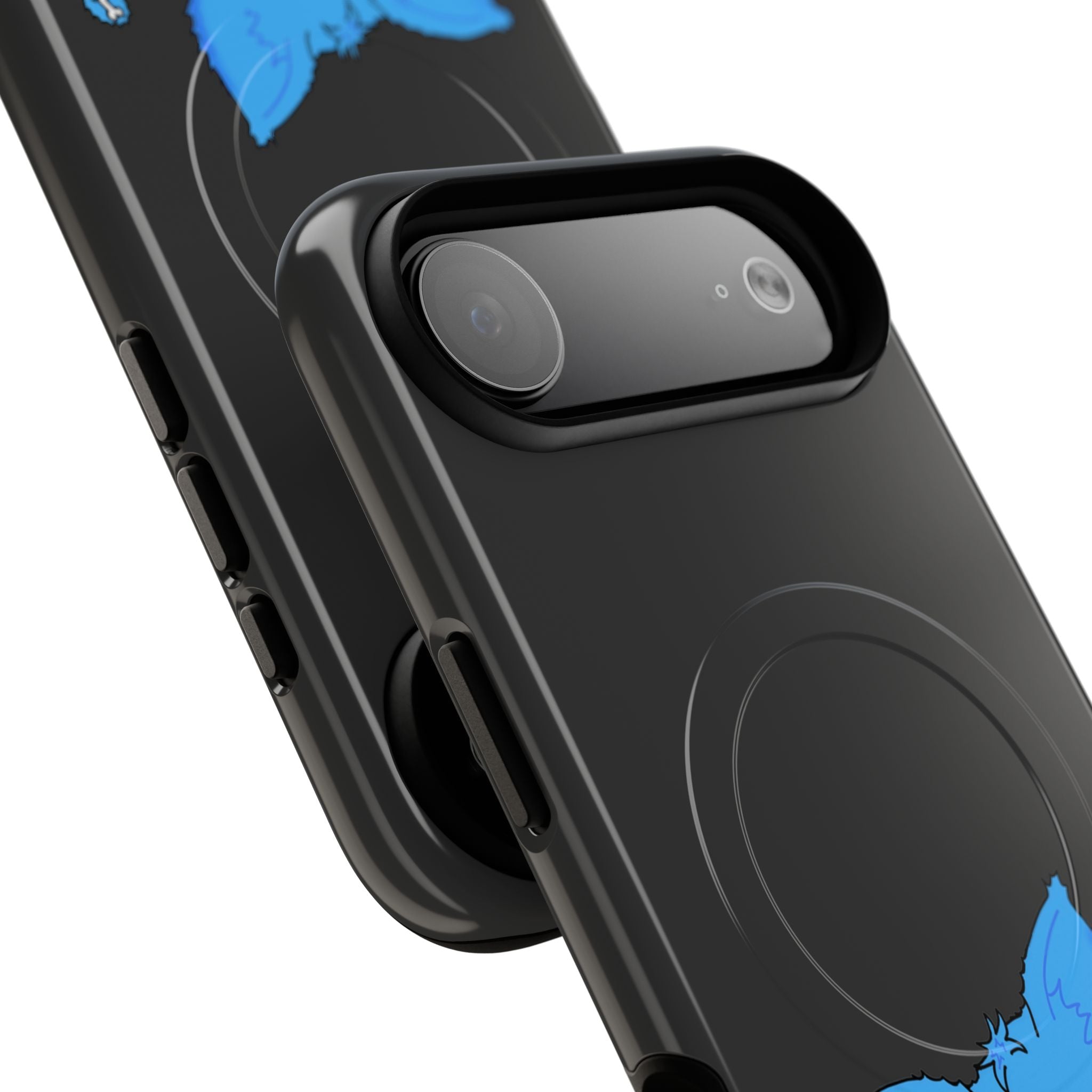 Blue Skeleton Cat Tough Magnetic Phone Case | Unique Design to Brain Frog