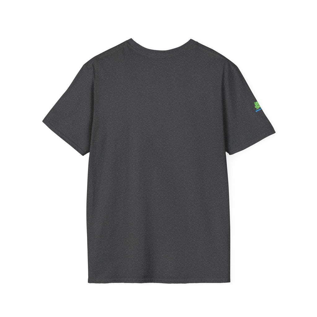 Brain Frog Design Signature T-Shirt - Small Green Brain Frog Logo Tee (Front Chest & Sleeve) - 100% Cotton
