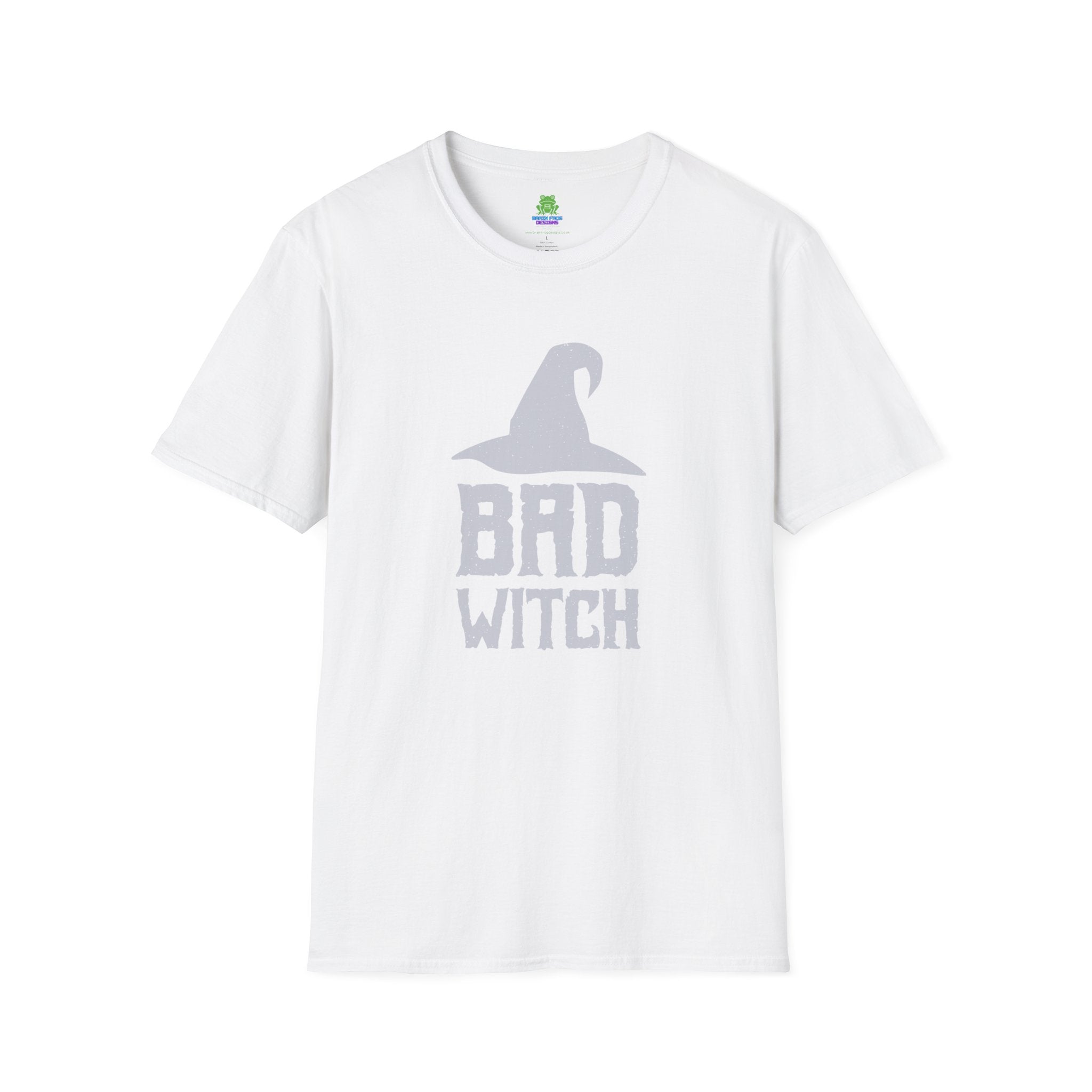 Bad Witch T-Shirt - Witch Hat Graphic Halloween Tee - 100% Cotton / Cotton Blend