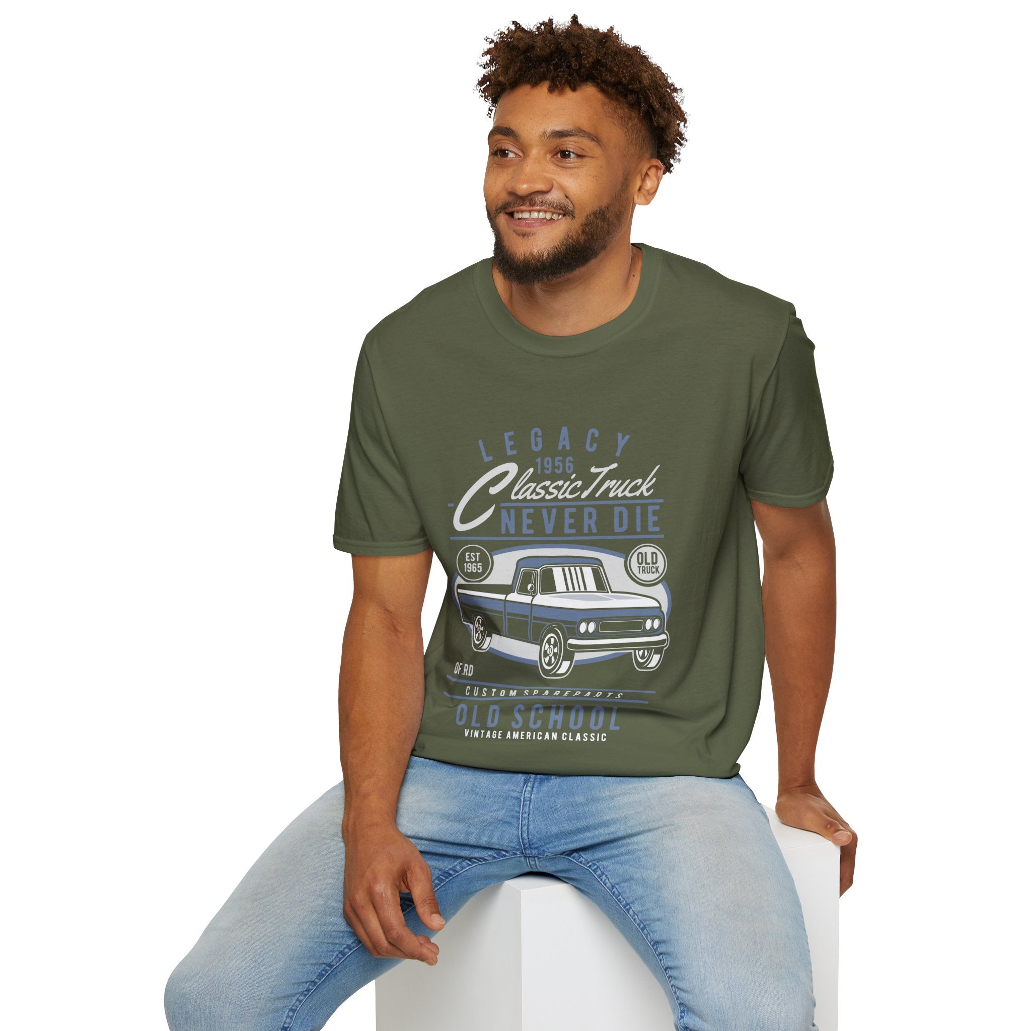 Old School Car T-Shirt - "Legacy Never Die" Vintage Auto Tee - 100% Cotton