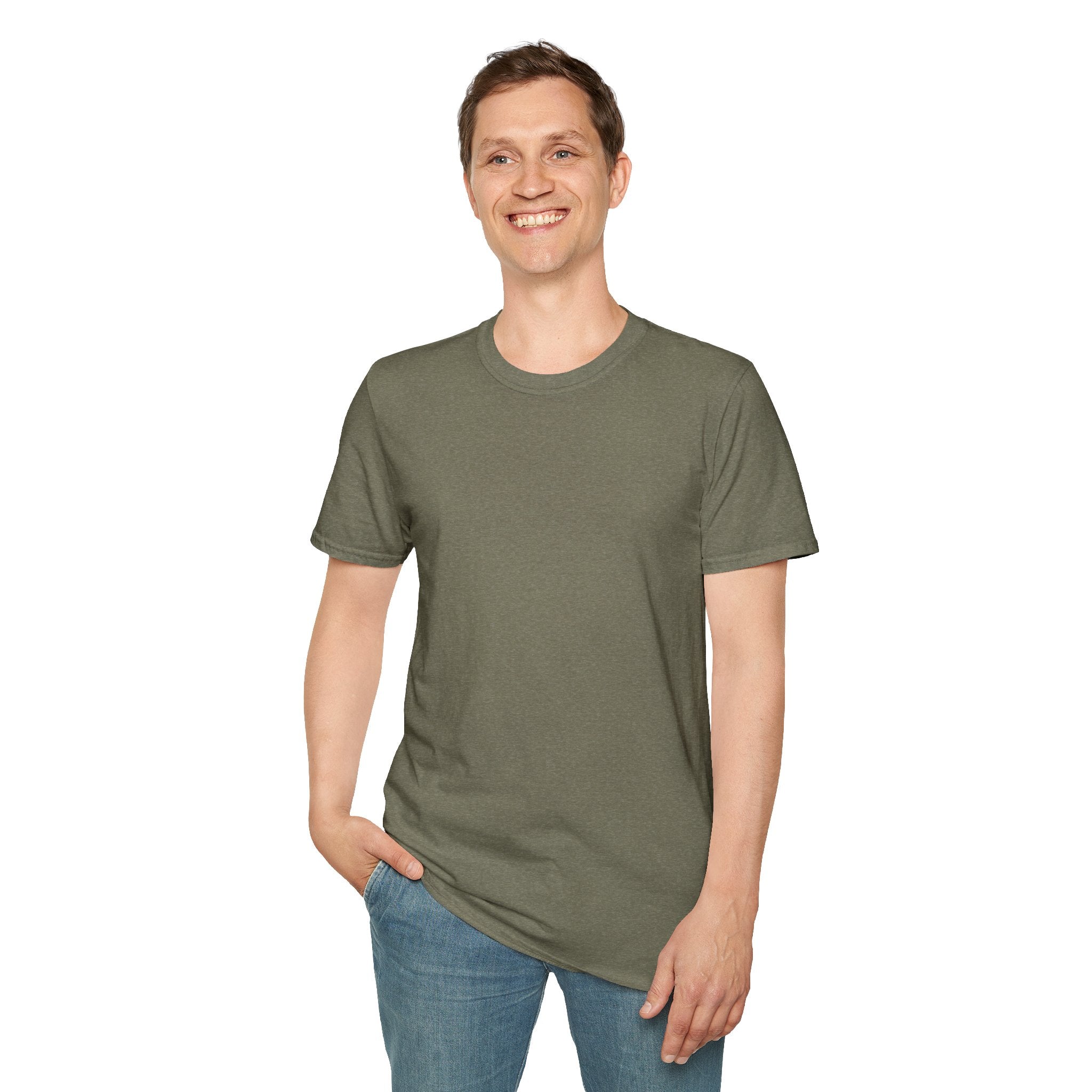 Men's Plain Tee - Brain Frog Men's Softstyle Plain T-Shirt - 100% Cotton / Cotton Blend - Colour Set One (16 Colours)