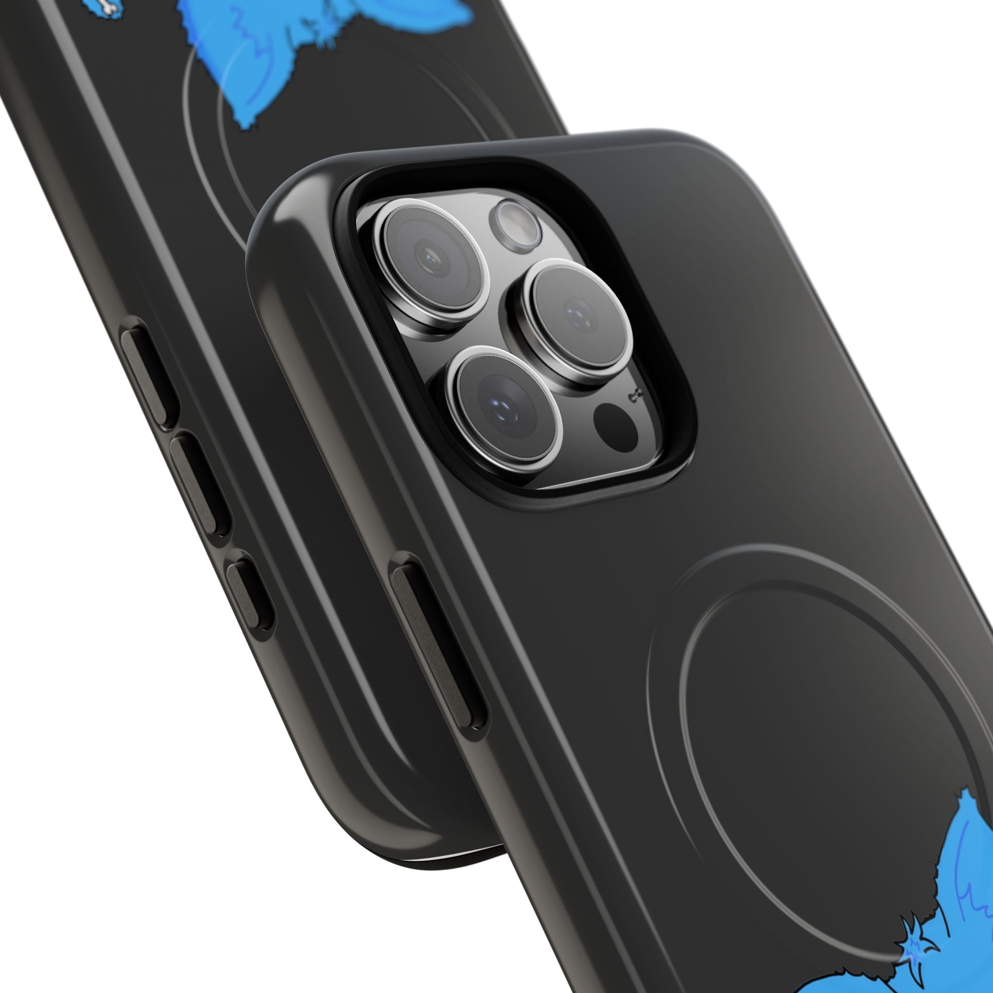 Blue Skeleton Cat Tough Magnetic Phone Case | Unique Design to Brain Frog