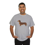 Dachshund Dog T‑Shirt — Cute Brown Sausage Dog Graphic Tee - 100% Cotton