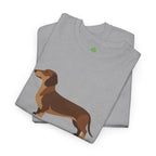 Dachshund Dog T‑Shirt — Cute Brown Sausage Dog Graphic Tee - 100% Cotton