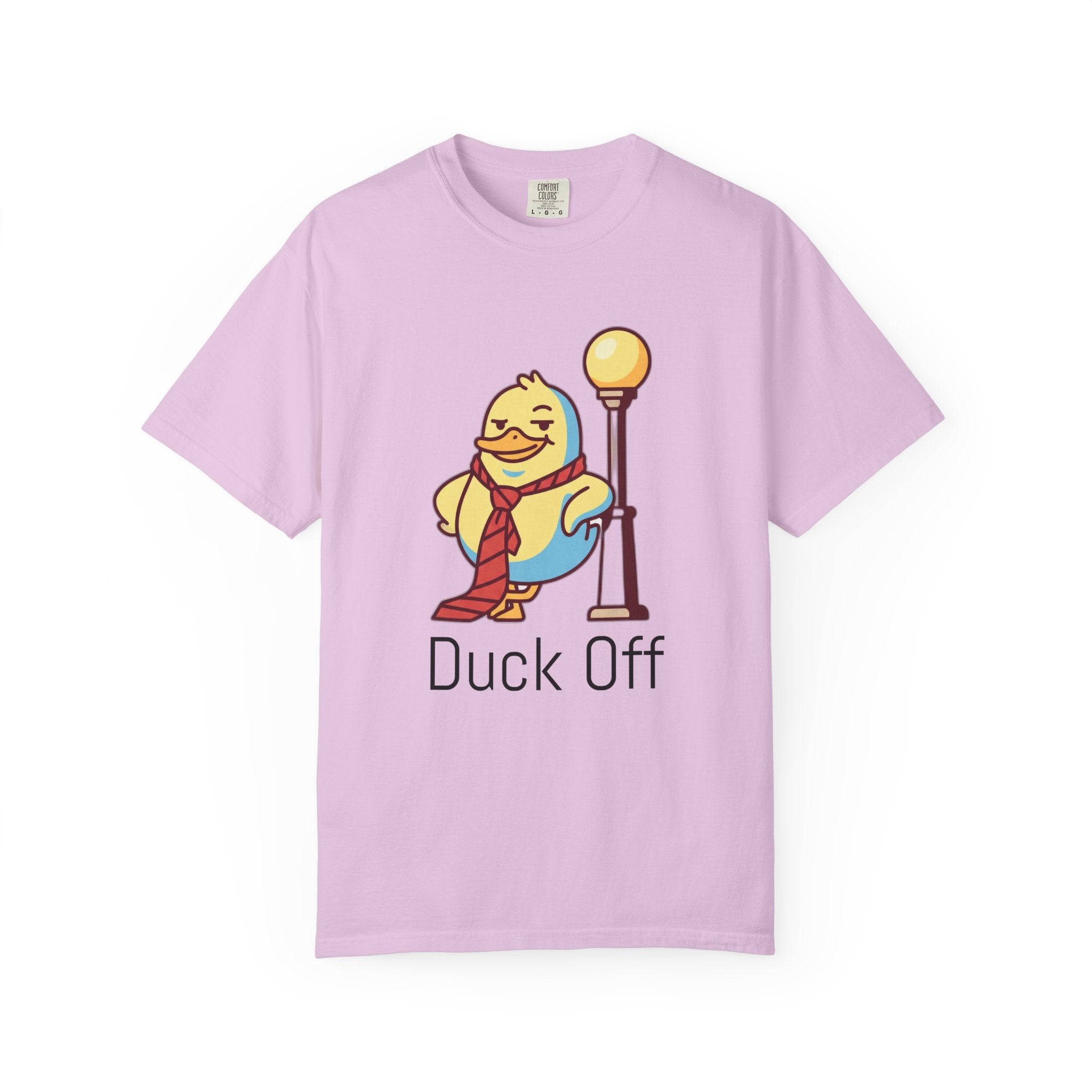 Duck Off T-Shirt — Kawaii Cheeky Duck in Red Tie - 100% Cotton