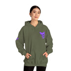 Purple Skeleton Cat Hoodie – Cute Spooky Graphic Sweatshirt - Unique Brand Design