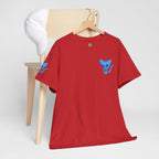 Blue Skeleton Cat Graphic Tee - Cute Creepy Kitty Shirt - 100% Cotton