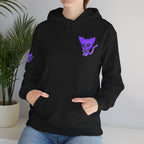 Purple Skeleton Cat Hoodie – Cute Spooky Graphic Sweatshirt - Unique Brand Design