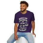 Retro Garage Muscle Car T-Shirt - Classic Speedway Vintage Auto Tee -100% Cotton