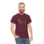 Dachshund Dog T‑Shirt — Cute Brown Sausage Dog Graphic Tee - 100% Cotton