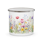 Enamel Mug - Watercolor Wildflower Camping Campfire Cup