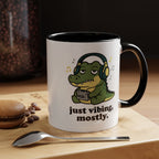 Just Vibing Mostly Mug - Cute Alligator Coffee Cup (11/15oz)
