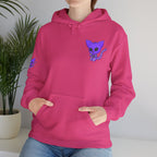 Purple Skeleton Cat Hoodie – Cute Spooky Graphic Sweatshirt - Unique Brand Design