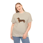 Dachshund Dog T‑Shirt — Cute Brown Sausage Dog Graphic Tee - 100% Cotton