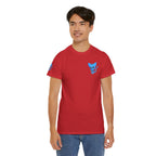 Blue Skeleton Cat Graphic Tee - Cute Creepy Kitty Shirt - 100% Cotton