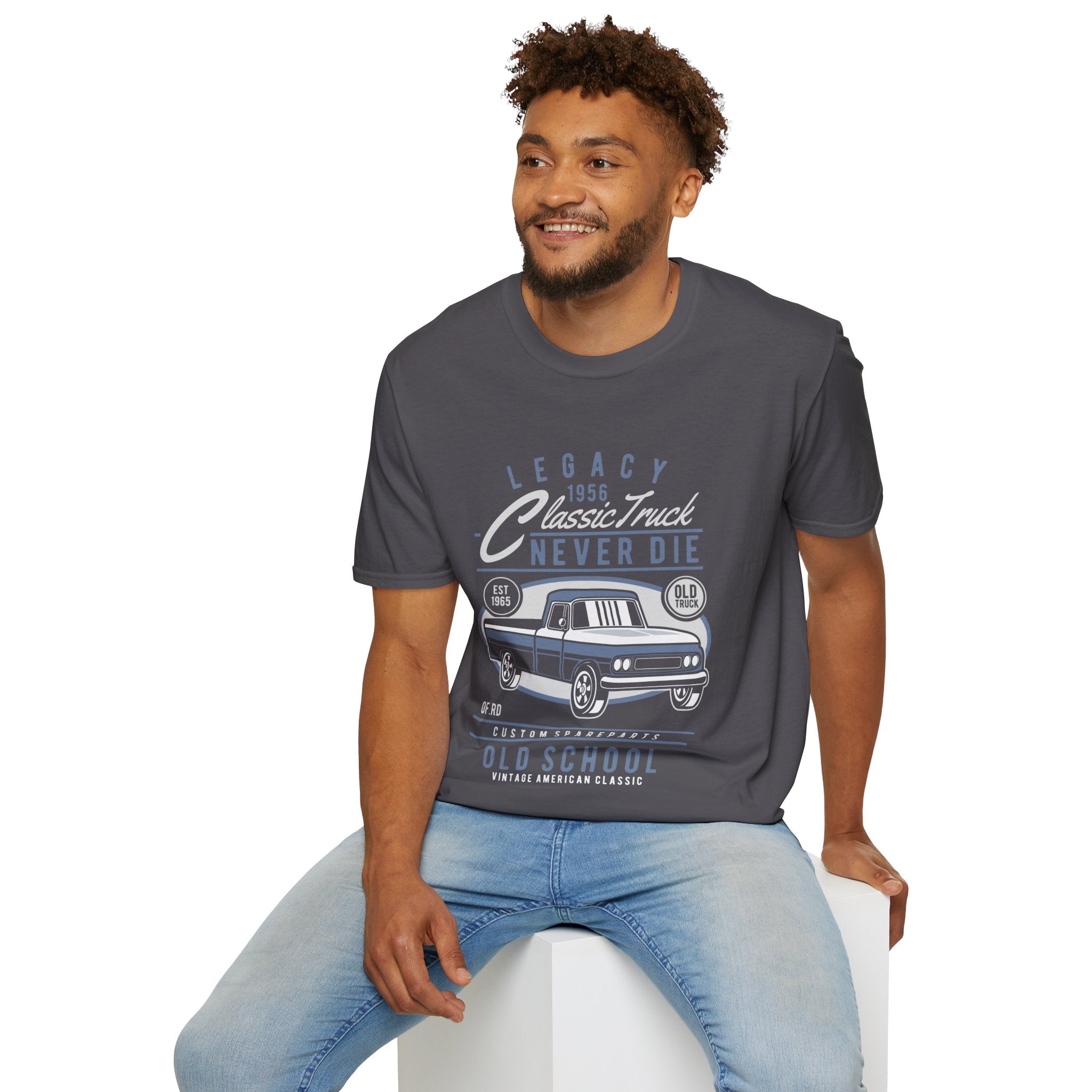 Old School Car T-Shirt - "Legacy Never Die" Vintage Auto Tee - 100% Cotton