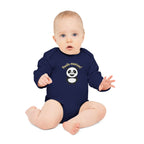 Panda-monium Baby Bodysuit - Cute Panda Long-Sleeve Organic Onesie - 100% certified organic cotton