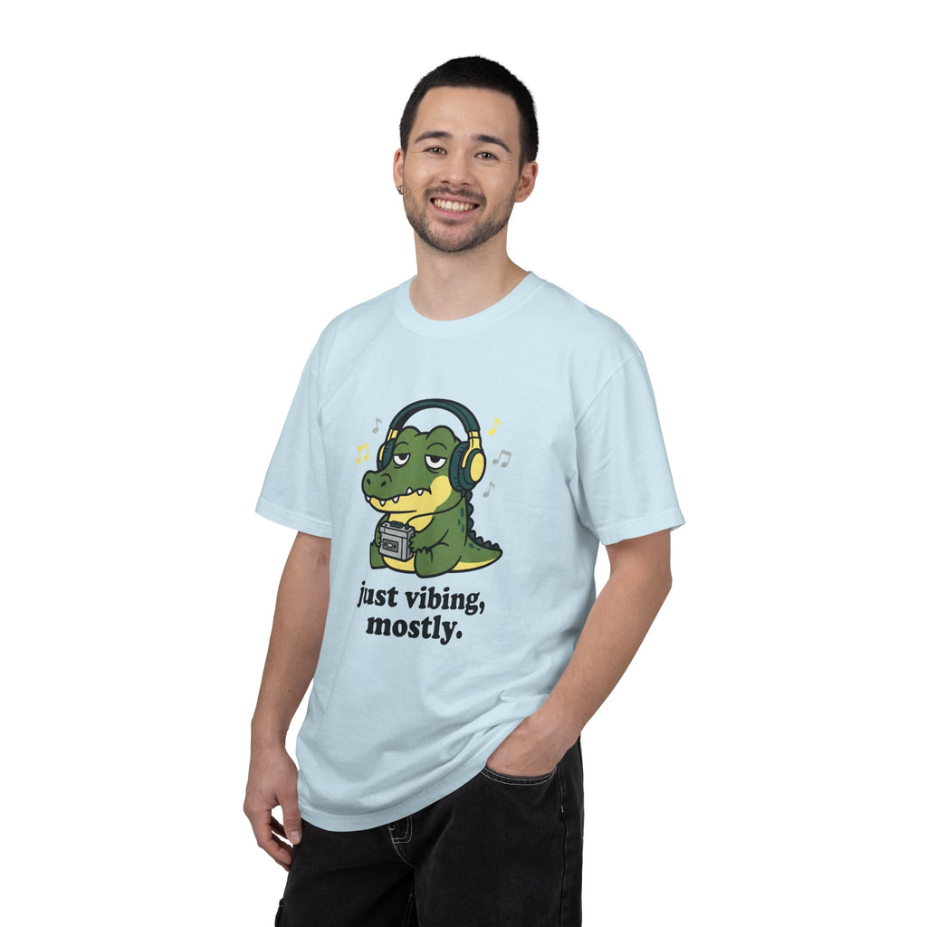 Just Vibing, Mostly Crocodile T-Shirt - 100% Cotton