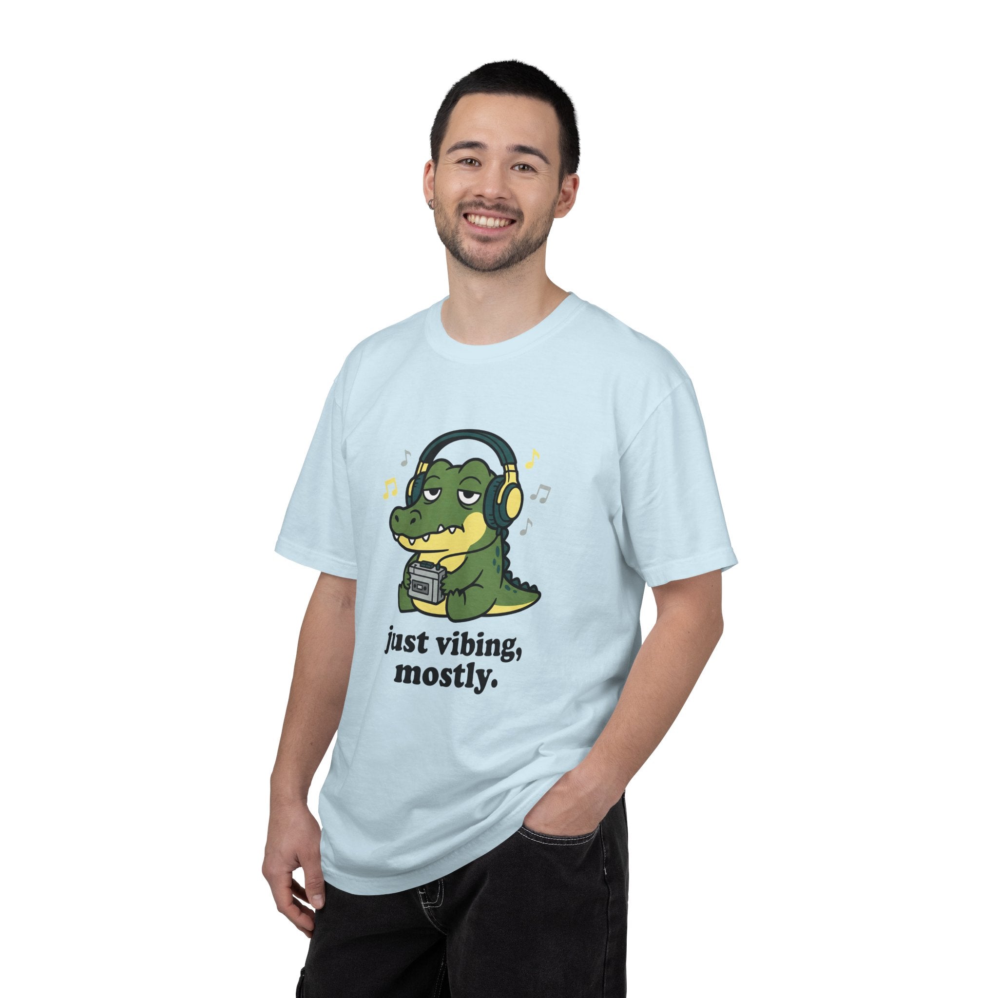Just Vibing, Mostly Crocodile T-Shirt - 100% Cotton