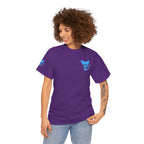 Blue Skeleton Cat Graphic Tee - Cute Creepy Kitty Shirt - 100% Cotton