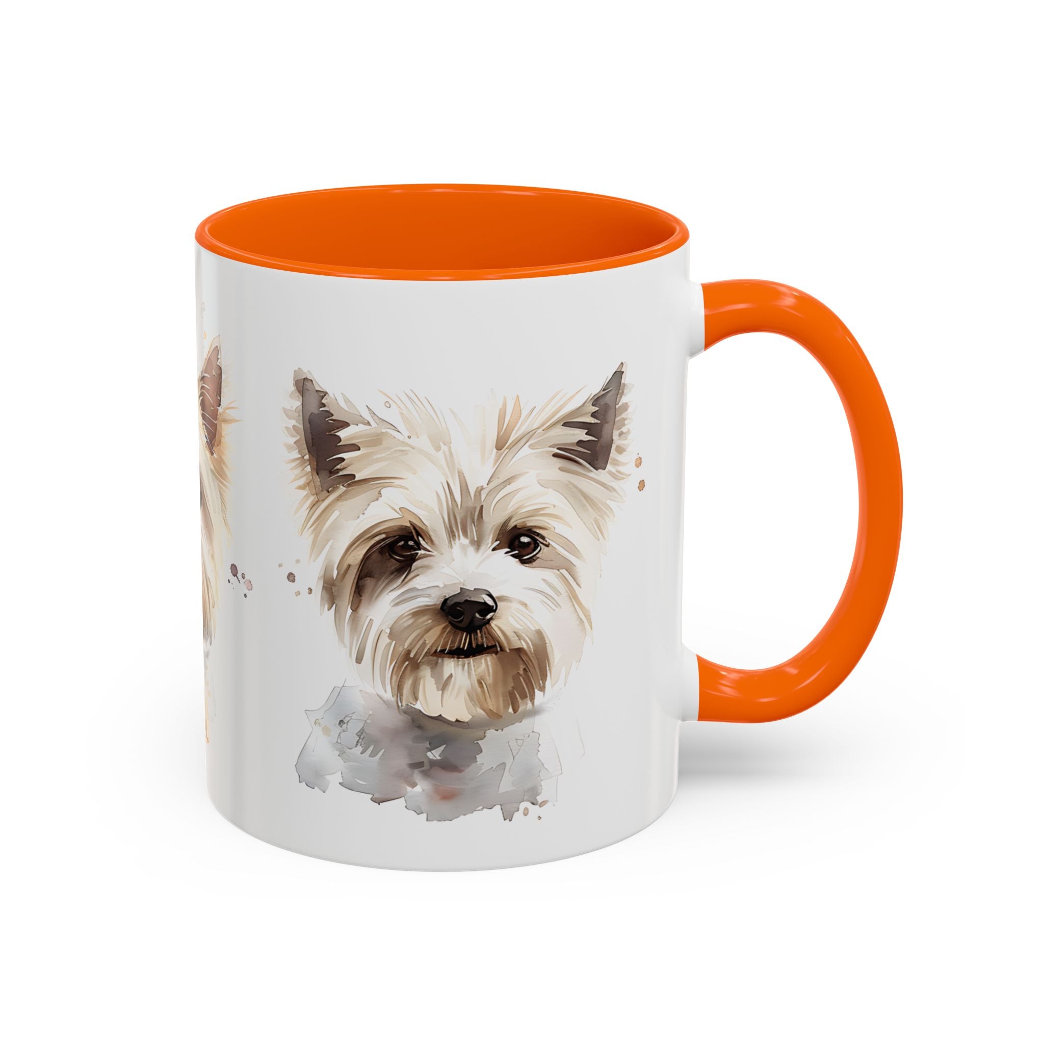 Westie Watercolor Accent Coffee Mug - Cute West Highland Terrier Dog Lover Gift (11/15oz)