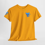 Blue Skeleton Cat Graphic Tee - Cute Creepy Kitty Shirt - 100% Cotton