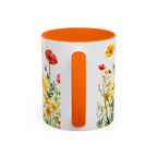 Wildflower Garden Accent Coffee Mug - Floral 11/15oz Ceramic