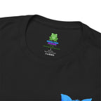 Blue Skeleton Cat Graphic Tee - Cute Creepy Kitty Shirt - 100% Cotton