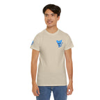 Blue Skeleton Cat Graphic Tee - Cute Creepy Kitty Shirt - 100% Cotton
