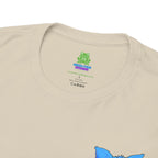 Blue Skeleton Cat Graphic Tee - Cute Creepy Kitty Shirt - 100% Cotton
