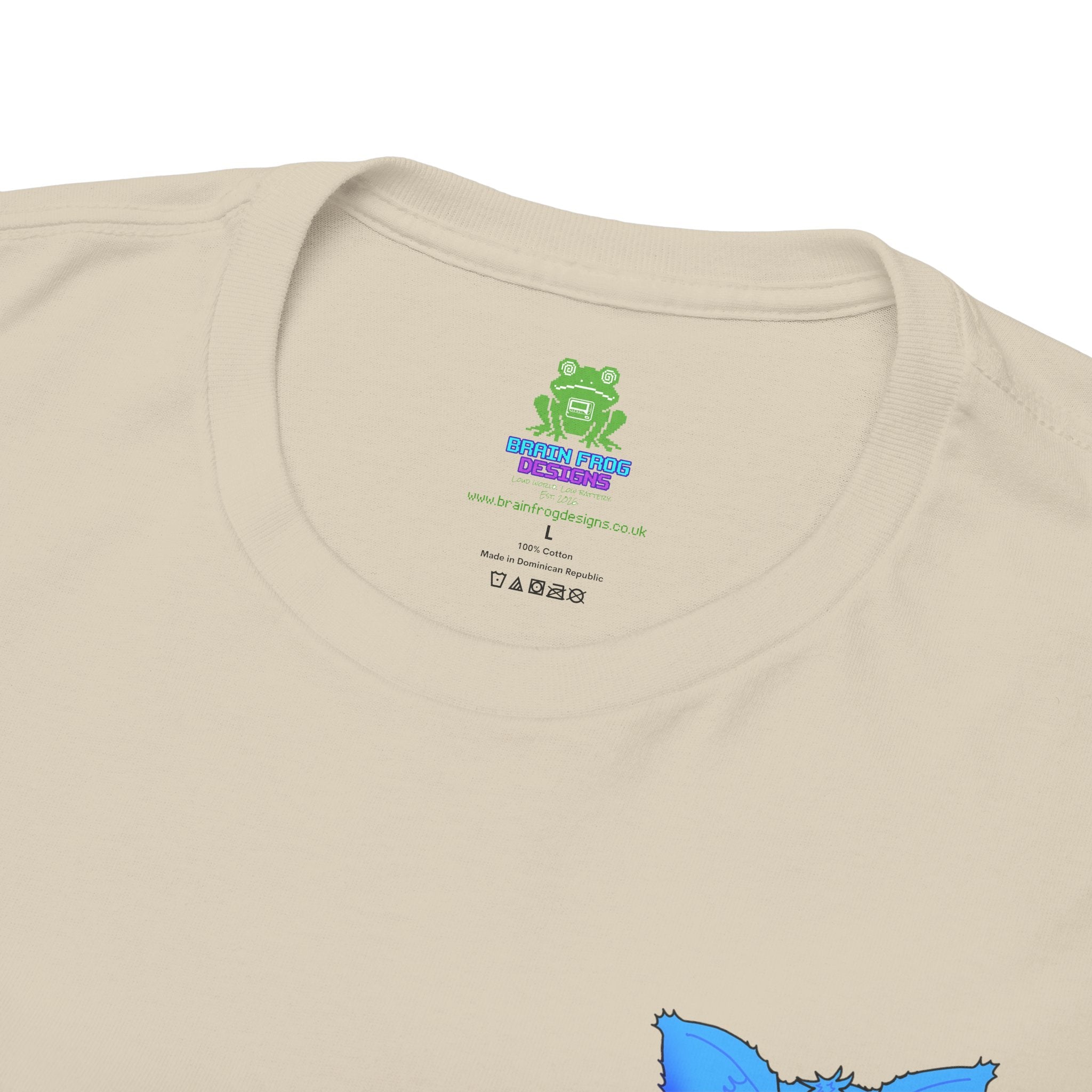 Blue Skeleton Cat Graphic Tee - Cute Creepy Kitty Shirt - 100% Cotton