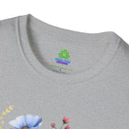 Floral Wildflower Bouquet T-Shirt - Pastel Garden Graphic Tee - 100% Cotton
