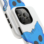 Blue Skeleton Cat Tough Magnetic Phone Case | Design by Jessica B