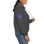 Purple Skeleton Cat Hoodie – Cute Spooky Graphic Sweatshirt - Unique Brand Design